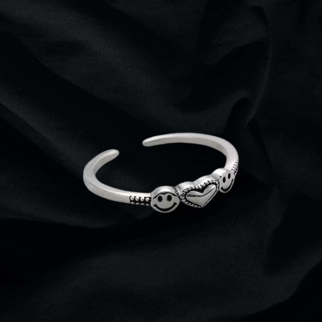 Emoji Silver Ring