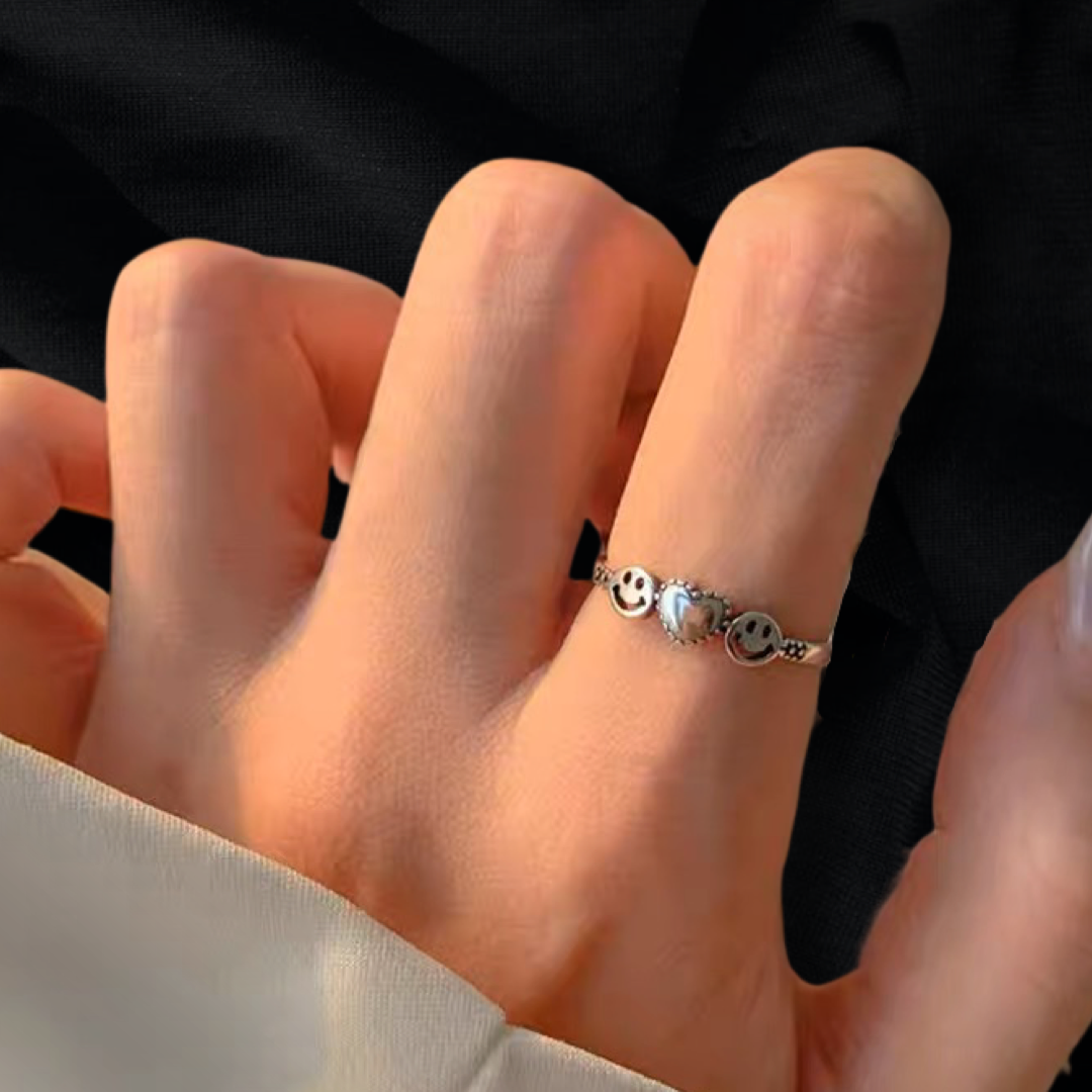 Emoji Silver Ring